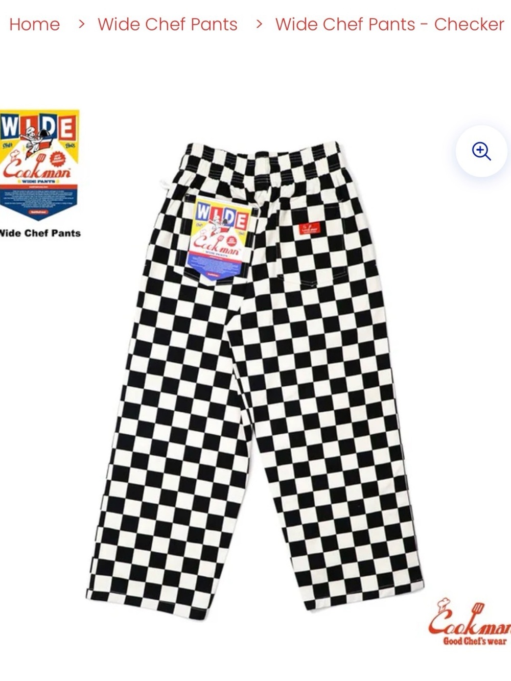 Wide Leg Checkered Elastic Waistband Pants — Unisex